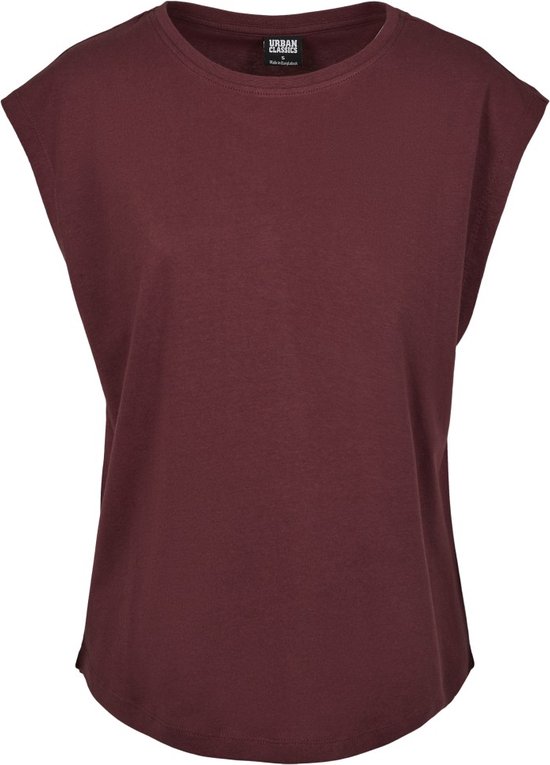 Urban Classics - Basic Shaped Dames T-shirt - 3XL - Rood
