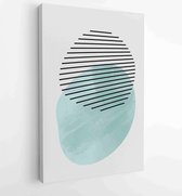 Earth tones organic shape Art design for poster, print, cover, wallpaper, Minimal and natural wall art. 1 - Moderne schilderijen – Vertical – 1859561362 - 50*40 Vertical