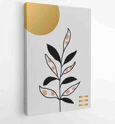 Botanical and gold abstract wall arts vector collection. 1 - Moderne schilderijen – Vertical – 1880158285 - 80*60 Vertical