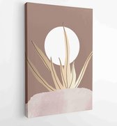Botanical and gold abstract wall arts vector collection. 3 - Moderne schilderijen – Vertical – 1875717844 - 40-30 Vertical