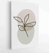 Botanical and gold abstract wall arts vector collection. 4 - Moderne schilderijen – Vertical – 1876883179 - 80*60 Vertical