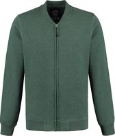 Lemon & Soda Heavy sweater cardigan unisex in de kleur forest green heather in de maat XL.