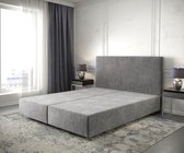 Boxspring frame Dream-Well Taupe 160x200 cm Mikrofaser Beddengoed