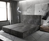Cadre Boxspring Dream-Well Anthracite Vintage 180x200 cm Microfibre Beddengoed