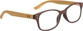 Horizane Leesbril Natura Bruin - Bamboo - lichtgewicht - (+1.50)