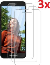 Full Cover 3D Edge Tempered Glass Screenprotector - Geschikt Voor Fairphone 3 - Ultradun Gehard Glas - Set Van 3 Screenprotectors