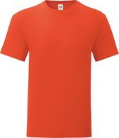 Fruit of the Loom Iconisch T-shirt voor heren (set van 5) (Vlammende sinaasappel)