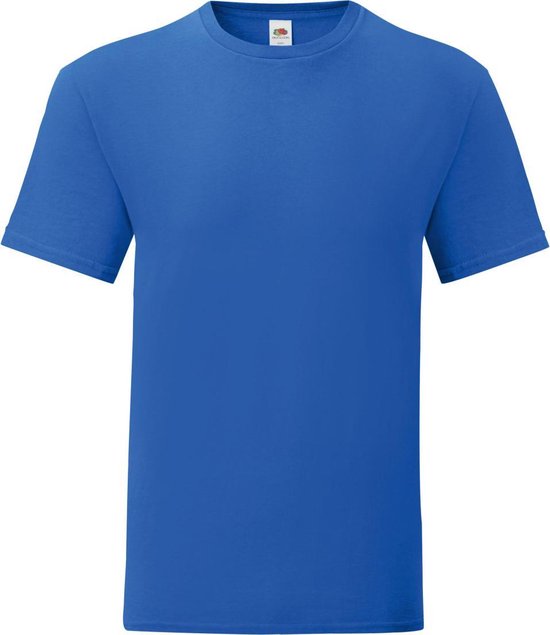 Fruit of the Loom Iconisch T-shirt voor heren (set van 5) (Koningsblauw)