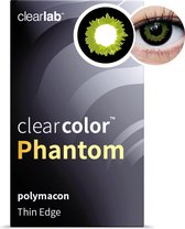 0.00 - Clearcolor™ Phantom Black Wolf - 2 pack - Maandlenzen - Partylenzen / Verkleden / Kleurlenzen - Black Wolf