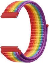 Strap-it Nylon horlogeband 20mm - universeel - regenboog