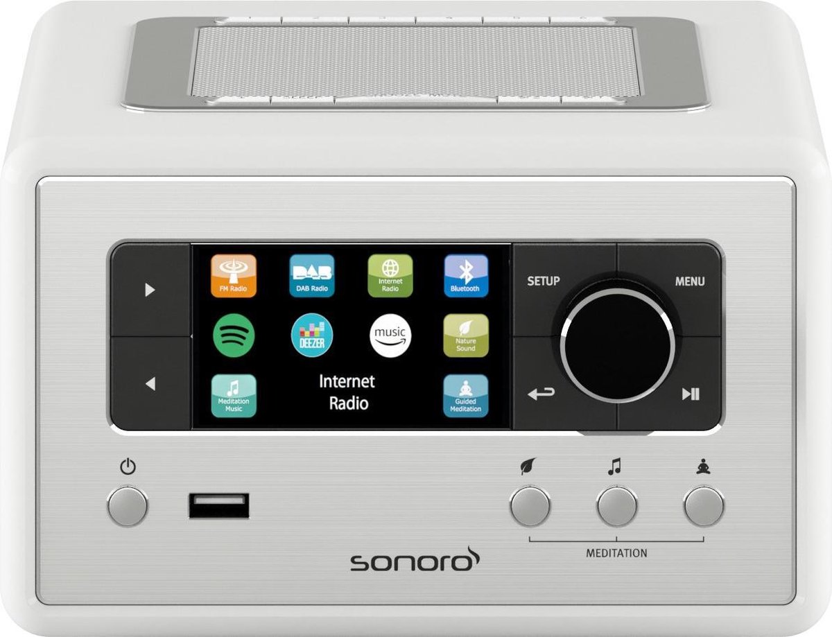 Sonoro RELAX V2 - Internet Radio - DAB + radio en Bluetooth - Wit