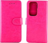 Huawei P40 Hoesje - Mobigear - Wallet Serie - Kunstlederen Bookcase - Roze - Hoesje Geschikt Voor Huawei P40