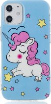 Apple iPhone 12 Hoesje - Mobigear - Design Serie - TPU Backcover - Unicorn - Hoesje Geschikt Voor Apple iPhone 12