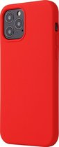 Apple iPhone 12 Mini Hoesje - Mobigear - Rubber Touch Serie - Hard Kunststof Backcover - Rood - Hoesje Geschikt Voor Apple iPhone 12 Mini