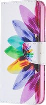 Apple iPhone 12 Pro Max Hoesje - Mobigear - Design Serie - Kunstlederen Bookcase - Sunflower - Hoesje Geschikt Voor Apple iPhone 12 Pro Max