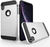 Apple iPhone XR Hoesje - Mobigear - Brushed Serie - Hardcase Backcover - Wit - Hoesje Geschikt Voor Apple iPhone XR