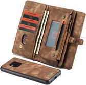 Huawei Mate 20 Pro Hoesje - Caseme - Serie - Kunstlederen Bookcase / 2in1 Case - Bruin - Hoesje Geschikt Voor Huawei Mate 20 Pro