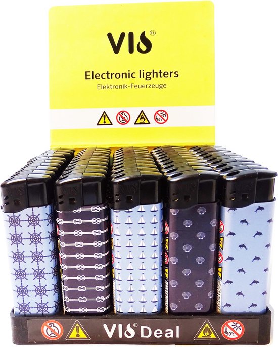 Klik aanstekers 50 stuks in tray navulbaar - Vio deal electronic aansteker - Unilite lighters