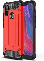 Xiaomi Mi 8 Hoesje - Mobigear - Outdoor Serie - Hard Kunststof Backcover - Rood - Hoesje Geschikt Voor Xiaomi Mi 8