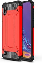 Samsung Galaxy A10 Hoesje - Mobigear - Outdoor Serie - Hard Kunststof Backcover - Rood - Hoesje Geschikt Voor Samsung Galaxy A10