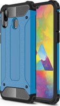 Samsung Galaxy M20 Hoesje - Mobigear - Outdoor Serie - Hard Kunststof Backcover - Blauw - Hoesje Geschikt Voor Samsung Galaxy M20