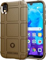 Huawei Y5 (2019) Hoesje - Mobigear - Rugged Shield Serie - TPU Backcover - Bruin - Hoesje Geschikt Voor Huawei Y5 (2019)