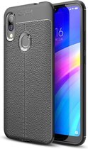 Xiaomi Redmi 7 Hoesje - Mobigear - Luxury Serie - TPU Backcover - Zwart - Hoesje Geschikt Voor Xiaomi Redmi 7