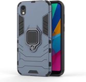 Honor 8S Hoesje - Mobigear - Armor Ring Serie - Hard Kunststof Backcover - Blauw - Hoesje Geschikt Voor Honor 8S