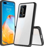 Huawei P40 Pro Plus Hoesje - Mobigear - Crystal Serie - Hard Kunststof Backcover - Transparant / Zwart - Hoesje Geschikt Voor Huawei P40 Pro Plus