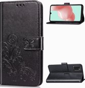 Samsung Galaxy A41 Hoesje - Mobigear - Clover Serie - Kunstlederen Bookcase - Zwart - Hoesje Geschikt Voor Samsung Galaxy A41