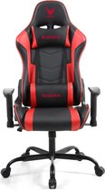 Varr Gaming Chair - SUZUKA - instelbare armleuning, 50mm wielen, PU imitatie leer cover, hoofd,- en rugsteun meegeleverd