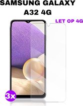 Samsung Galaxy A32 Screen Protector - 3x Samsung A32 Screenprotector - Tempered Glass Samsung A32 - Samsung A32 4G Screen Protector - 3 stuks