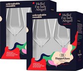 4 x Wijnglas Lady Abigail | Premium Kunststof Wijnglazen