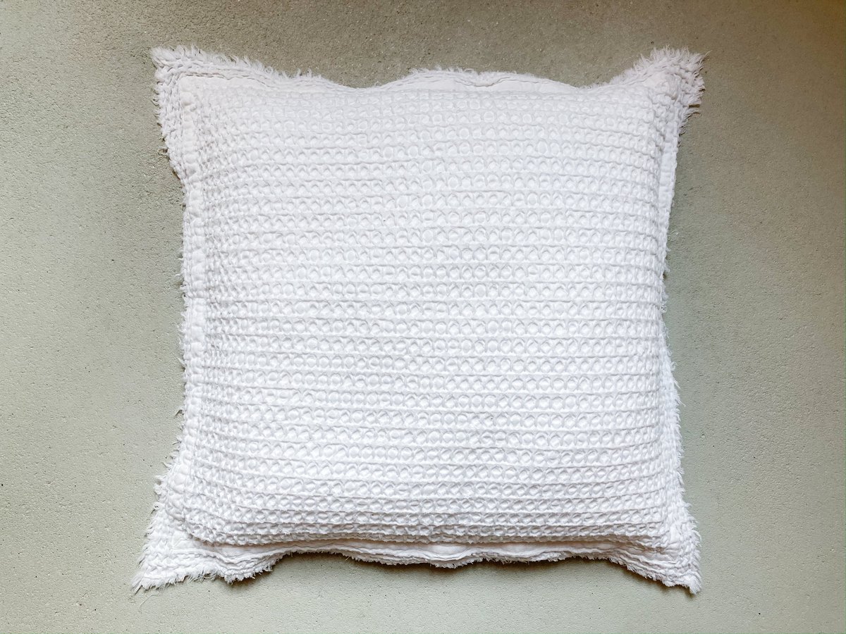 House in Style Luxe kussensloop Kos 100% katoen, 50 x 50 cm, wit