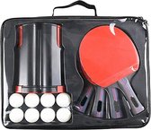 Complete Tafeltennis Set - Ping Pongset – Pingpongtafel - Tafeltennis Batjes – Uitschuifbaar Tafeltennis Net - Tafeltennis Ballen - Tafeltennis Balletjes - Ping Pong – Pingpong