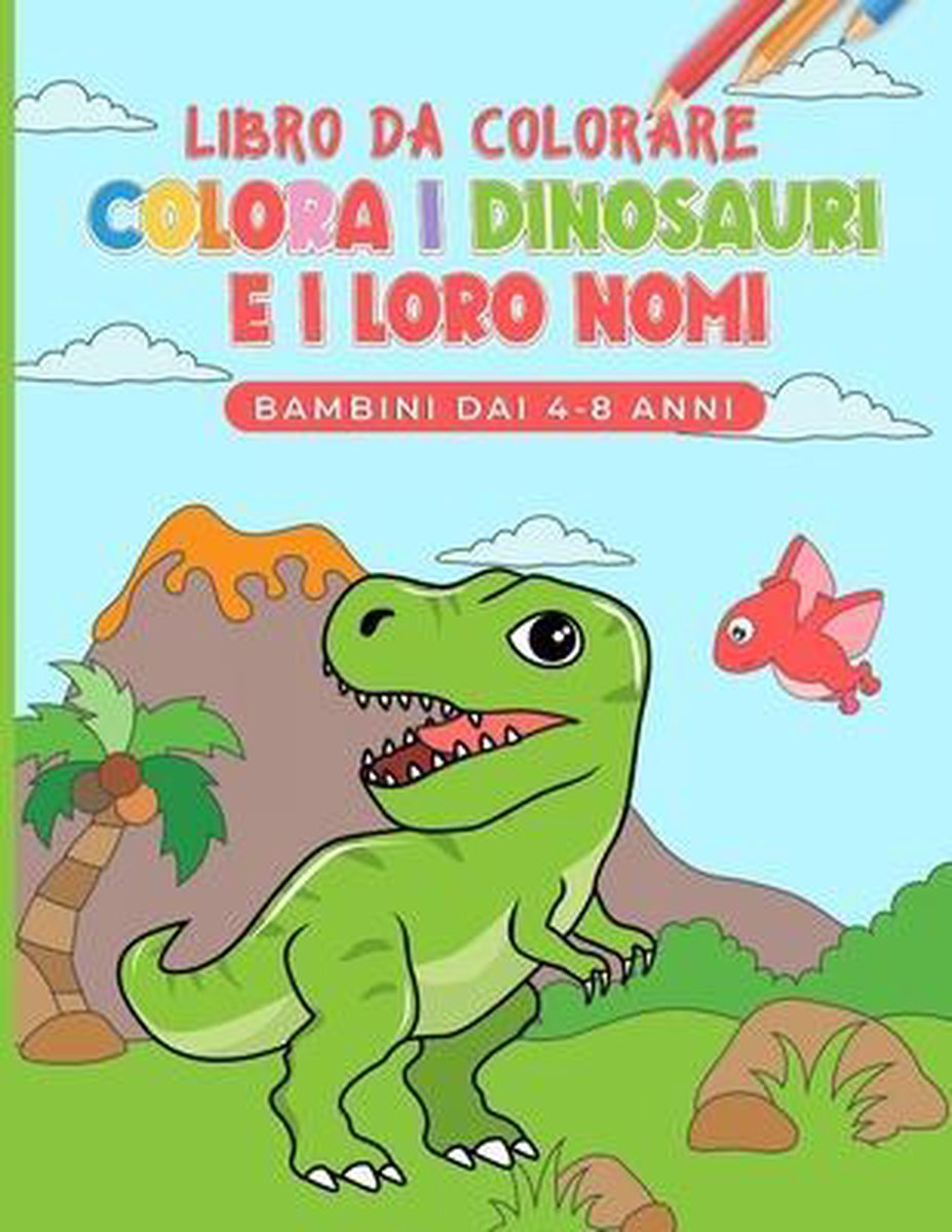 Dinosauri Libro da Colorare per bambini 4-8 anni: Libri da