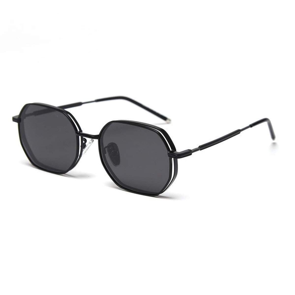 BUGOLINI® MILES - Designer zonnebril voor mannen - Gepolariseerd - Ogen Zichtbaar - Zwart