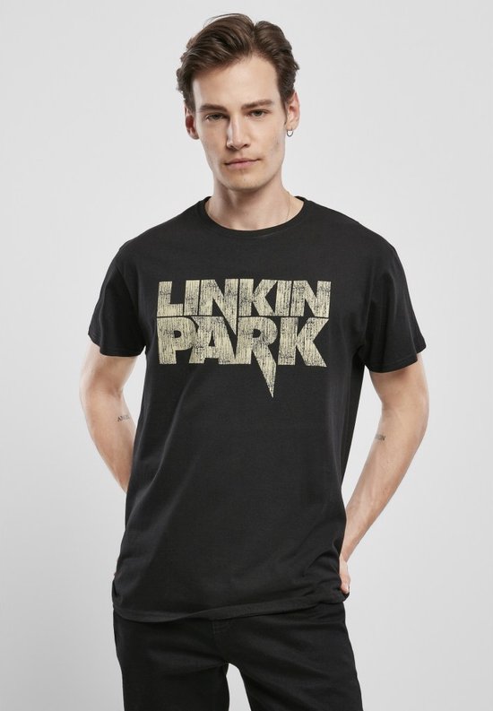 Merchcode Linkin Park - Linkin Park Distressed Logo Heren T-shirt - XS - Zwart