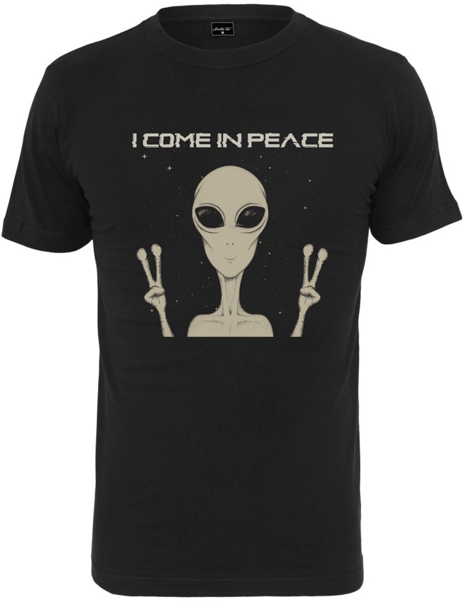 Mister Tee I Come In Peace Heren T-shirt S Zwart