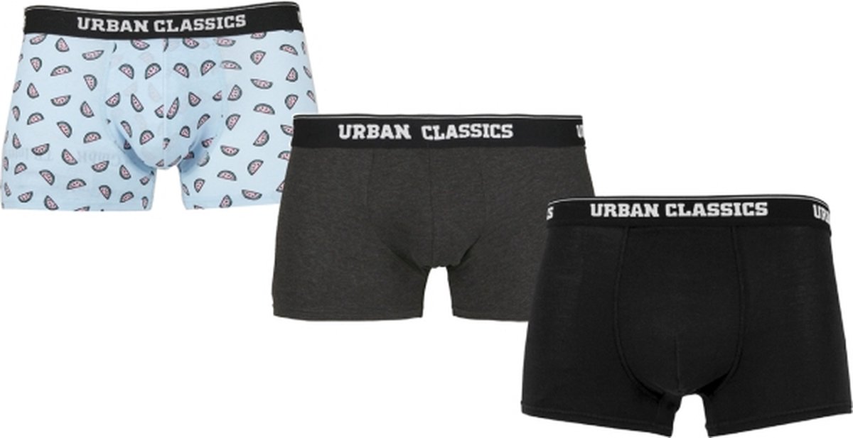 Urban Classics - 3Pack Melon Boxershorts set - S - Multicolours