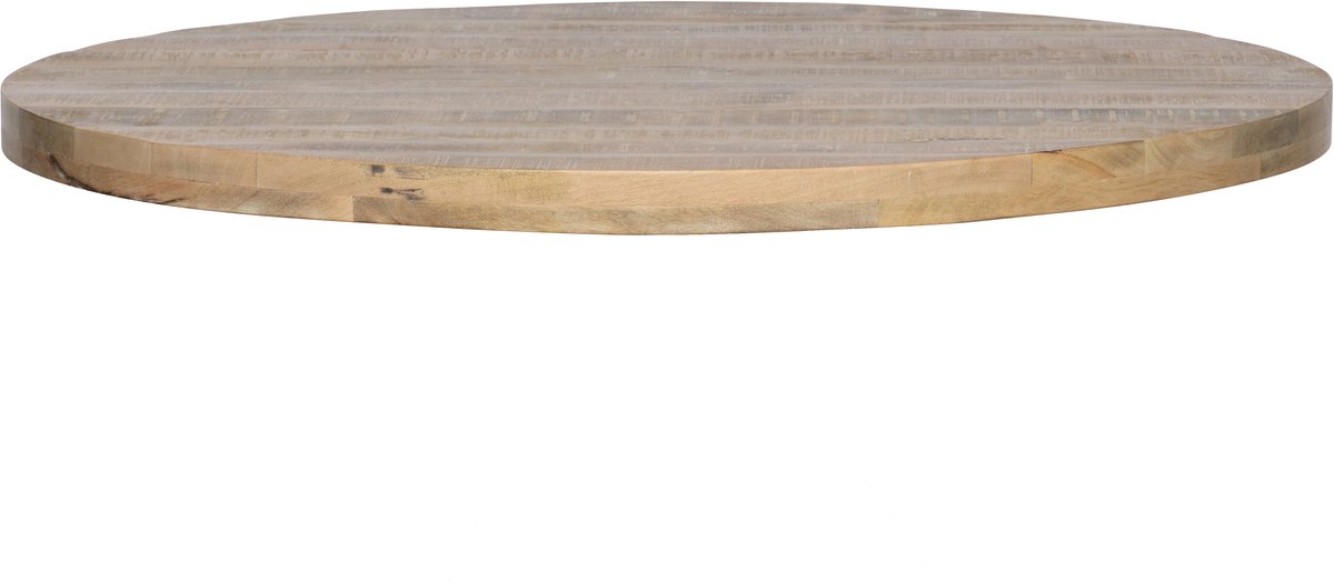 WOOOD Tablo Tafelblad Rond - Mango - White Wash - 120x120 witte wassing