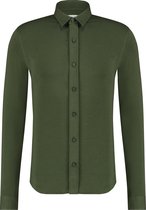 Purewhite - Heren Slim Fit Essential Overhemd - Groen - Maat S