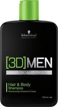 Shampoo 3D Men Hair and Body Schwarzkopf