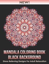 Mandala Coloring Book Black Background