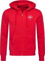 FitProWear Vest Heren - Rood - Maat M - Vest Katoen - Heren Kleding - Zoodie - Sportkleding - Zip Hoodie - Sportvest - Vest Heren - Hoodie - Sweatvest - Zip-Hoodie - Vest