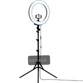 LED Ring Lamp met statief (verstelbaar)  voor selfies &   -TikTok  -Vlog - Ring Light - In clusief telefoonhouders  -USB- Verschillende  Kleuren LED - \  HSM PLUS