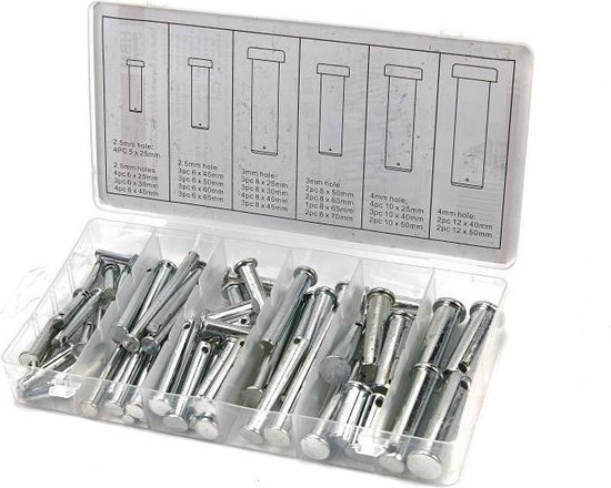 Assortiment de goupilles de verrouillage HBM 60 pièces