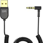 DrPhone DM AD31 - Plug & Play - Bluetooth 5.0 Ontvanger voor Auto / Stereo - Draadloze Adapter 3.5Mm Jack Aux - Bluetooth Audio Receiver - Automatisch Verbinden