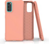 Voor Galaxy S20 effen kleur TPU Slim schokbestendige beschermhoes (oranje)