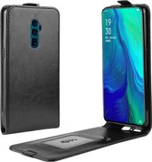 Crazy Horse Verticale Flip Leren Beschermhoes voor OPPO Reon 10X Zoom (zwart)